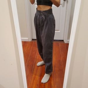 Atomic City Vintage Grey Pleated Pants - Size 23-24